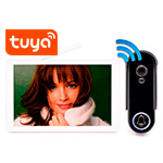 Комплект беспроводной WiFi видеодомофон SkyNet 1100-Tuya (1+0) домофон и вызывная панель